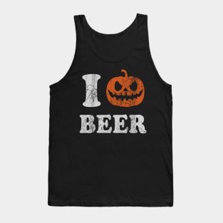 I Love Beer Halloween Pumpkin Tank Top